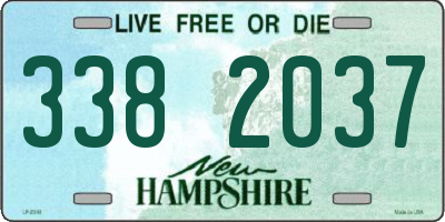 NH license plate 3382037
