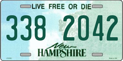 NH license plate 3382042