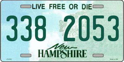 NH license plate 3382053