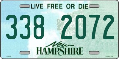 NH license plate 3382072