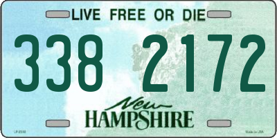 NH license plate 3382172