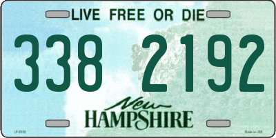 NH license plate 3382192