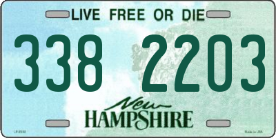 NH license plate 3382203