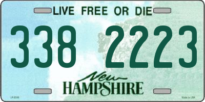 NH license plate 3382223