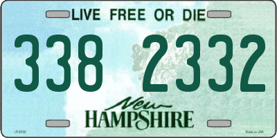 NH license plate 3382332