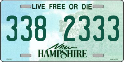 NH license plate 3382333