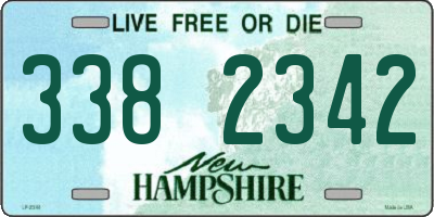 NH license plate 3382342