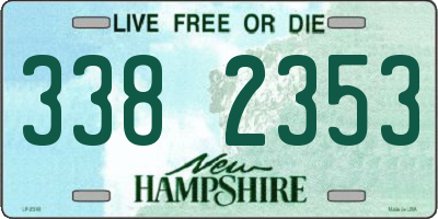 NH license plate 3382353