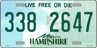 NH license plate 3382647