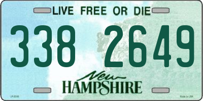 NH license plate 3382649
