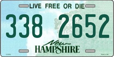 NH license plate 3382652