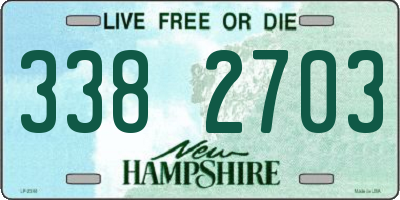 NH license plate 3382703