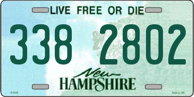 NH license plate 3382802