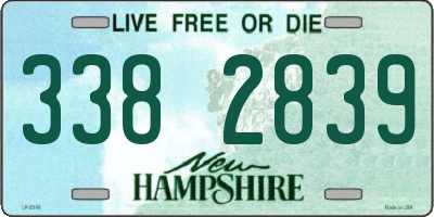 NH license plate 3382839