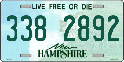 NH license plate 3382892