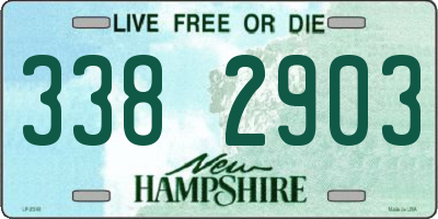 NH license plate 3382903