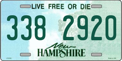 NH license plate 3382920