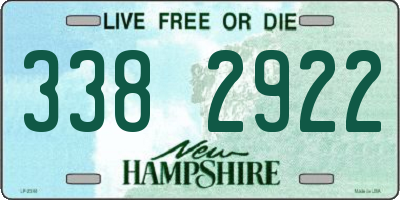 NH license plate 3382922