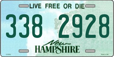 NH license plate 3382928