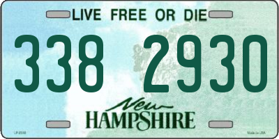NH license plate 3382930