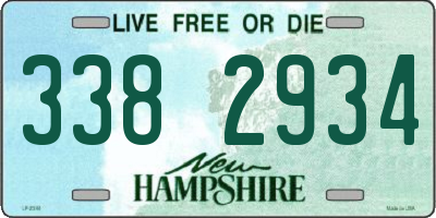 NH license plate 3382934