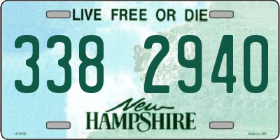 NH license plate 3382940