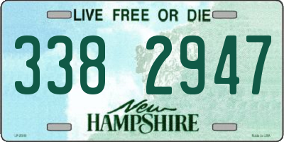 NH license plate 3382947