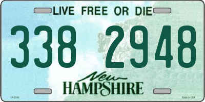 NH license plate 3382948