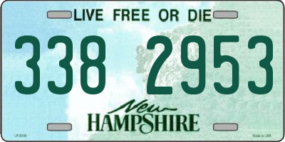 NH license plate 3382953
