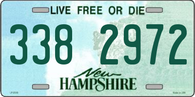 NH license plate 3382972