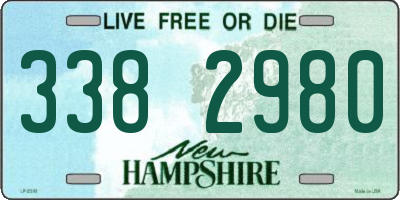 NH license plate 3382980
