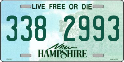 NH license plate 3382993