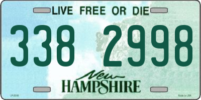 NH license plate 3382998