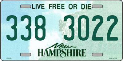 NH license plate 3383022