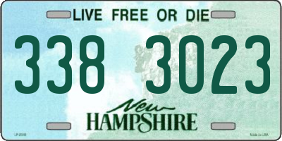 NH license plate 3383023
