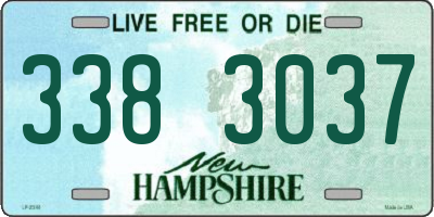 NH license plate 3383037