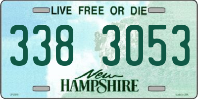NH license plate 3383053