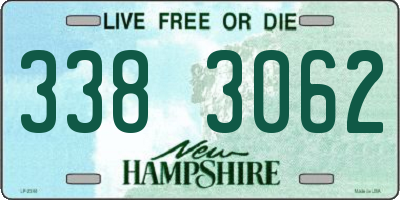 NH license plate 3383062