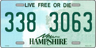 NH license plate 3383063