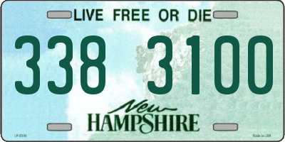 NH license plate 3383100