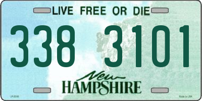 NH license plate 3383101