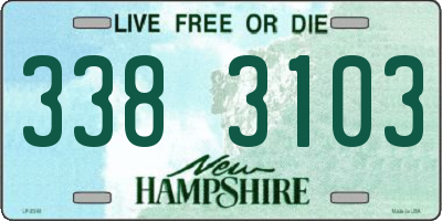 NH license plate 3383103