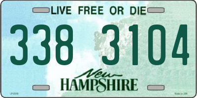 NH license plate 3383104