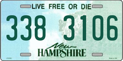 NH license plate 3383106