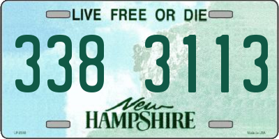 NH license plate 3383113