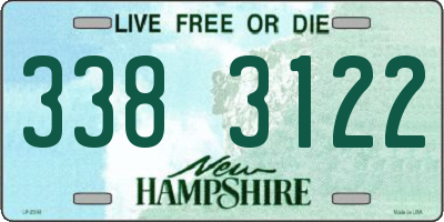 NH license plate 3383122