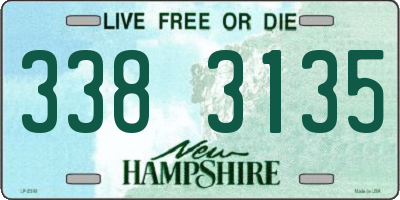NH license plate 3383135