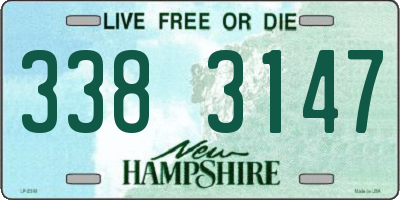 NH license plate 3383147