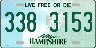 NH license plate 3383153