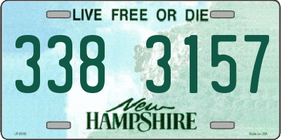 NH license plate 3383157